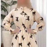 پیراهن مخمل کوبیده درجه یک دکمه دار سایز فری 38 تا 46