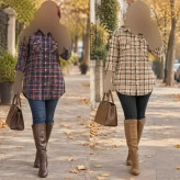 شکت پشمی موهردار ضخیم جیب صلیبی زنانه