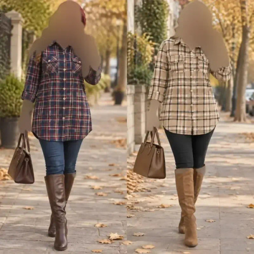 شکت پشمی موهردار ضخیم جیب صلیبی زنانه