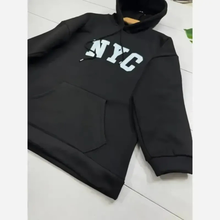 هودی NYC دورس تو کرکی مشکی زنانه و مردانه