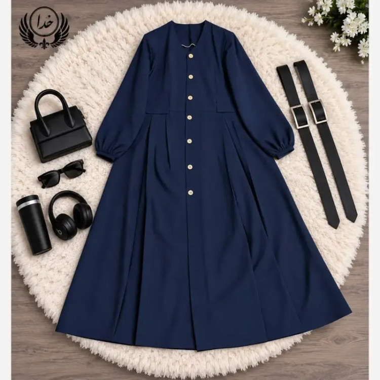 مانتو دو کمربندی دانشجویی لنین و بابوس فری سایز 38 تا 46