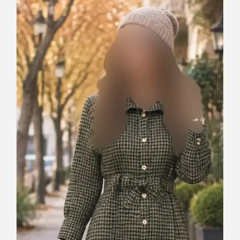 پالتو بلند زنانه رستا جنس تافته ضخیم و موهر دار قد 120