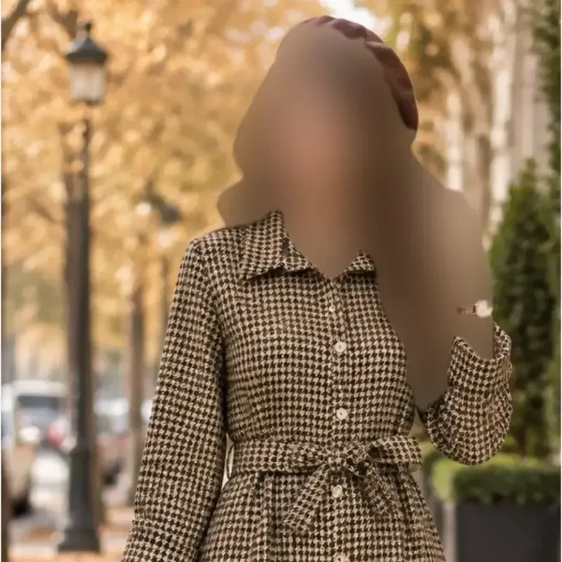 پالتو بلند زنانه رستا جنس تافته ضخیم و موهر دار قد 120