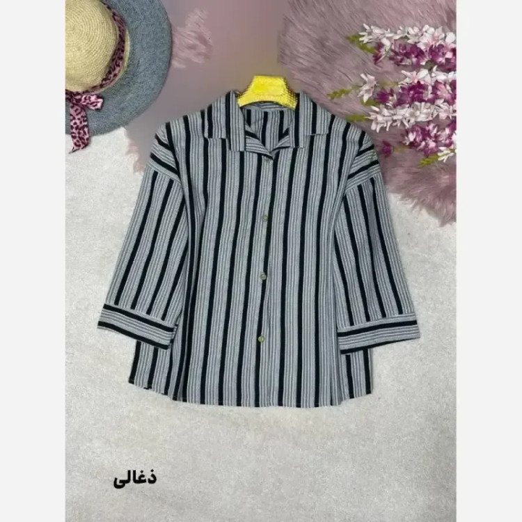 پیراهن ساحلی سنتی فلور نخ فری سایز طوسی کرم