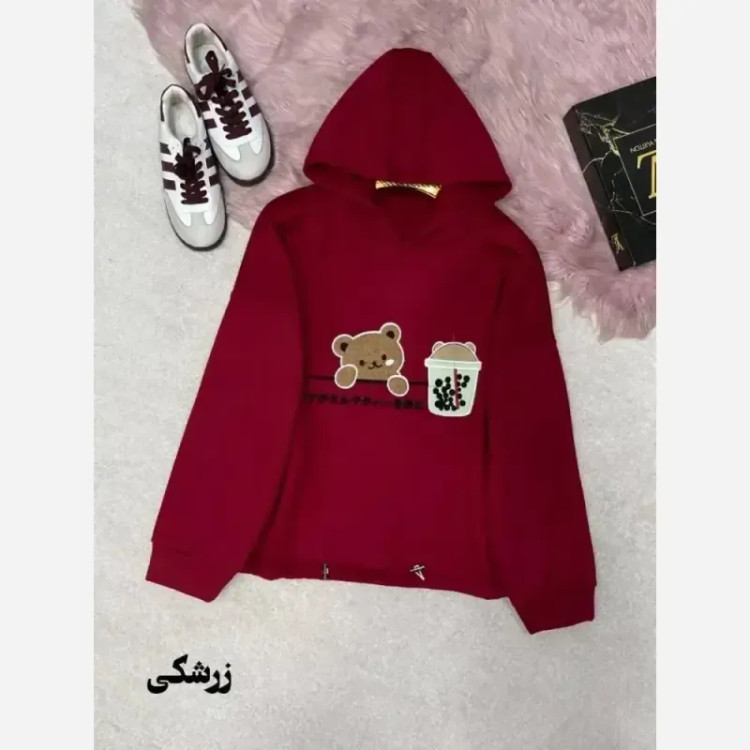 هودی کلاهدار تدی دورس توکرکی ضخیم فری سایز جیب دار