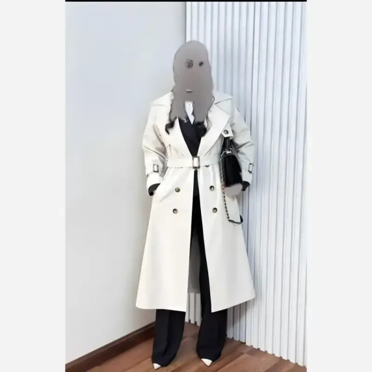 بارونی استردار بلند زنانه رامونا جنس تی سی درجه یک سایز 1 و 2