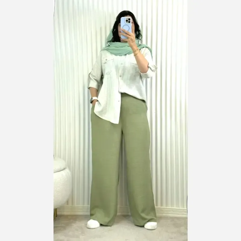 شلوار بگ راحتی زنانه سایز بزرگ جنس سوپر آیوا گرم بالا