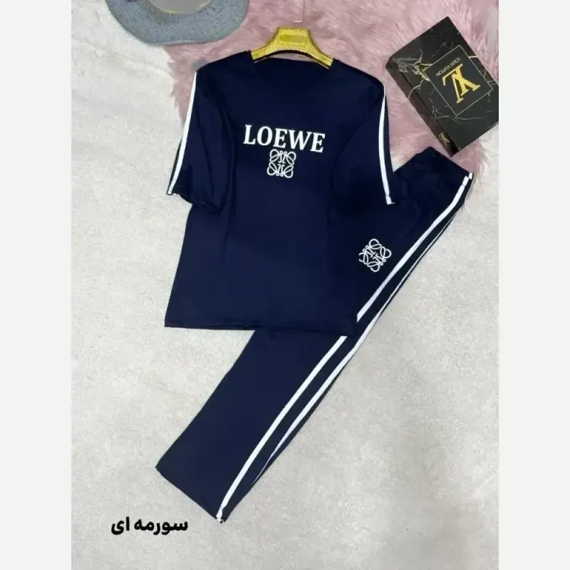 ست تیشرت شلوار زنانه Lovewe جنس جودون پلاس فول کش سایز 38 تا 46