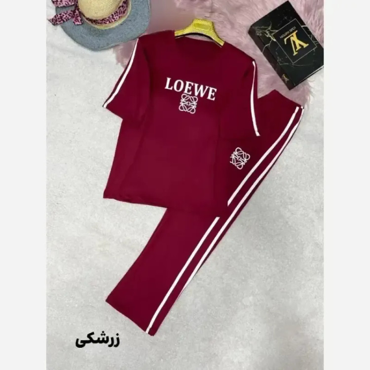 ست تیشرت شلوار زنانه Lovewe جنس جودون پلاس فول کش سایز 38 تا 46