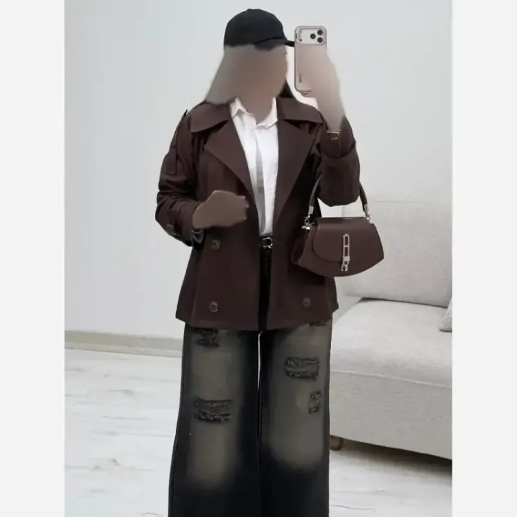 ترنج کت کتان کجراه آیلین فری سایز 38 تا 46