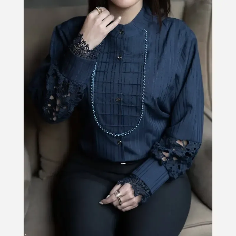 شومیز زنانه مدل آیجان جنس پارچه توکی سایز 36 تا 56