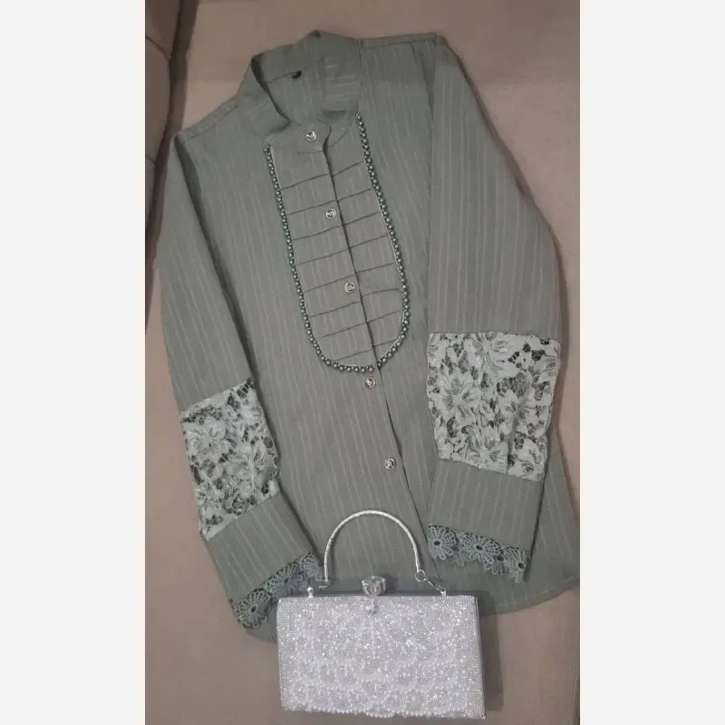 شومیز زنانه مدل آیجان جنس پارچه توکی سایز 36 تا 56