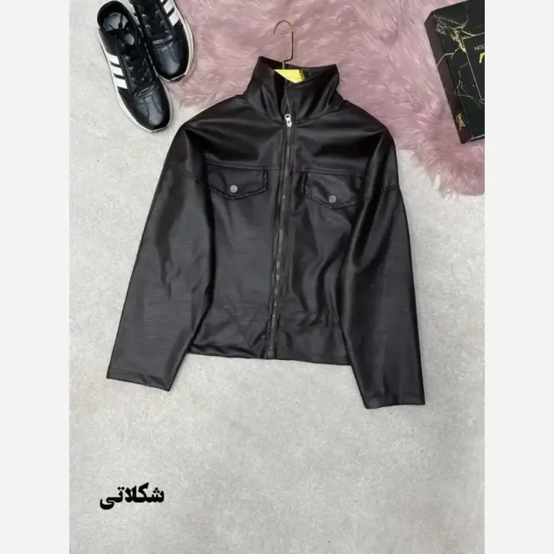 کت چرم زنانه کمرگت فری سایز 38 تا 46
