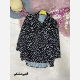 شومیز طرحدار چیچک جنس کرپ الیزه چاپی سایز فری 38 تا 46