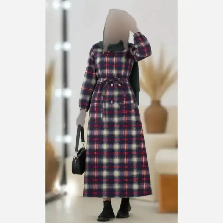کفتان ماهرنگ موهر پشمی سرمه زرشکی