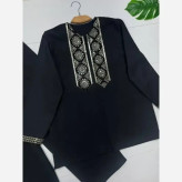 کت و شلوار زنانه جنس پرشین مکانیک مشکی سایز فری 38 تا 46