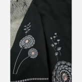 مانتو کتی گلدوزی شاپرک جنس مازراتی رنگ مشکی