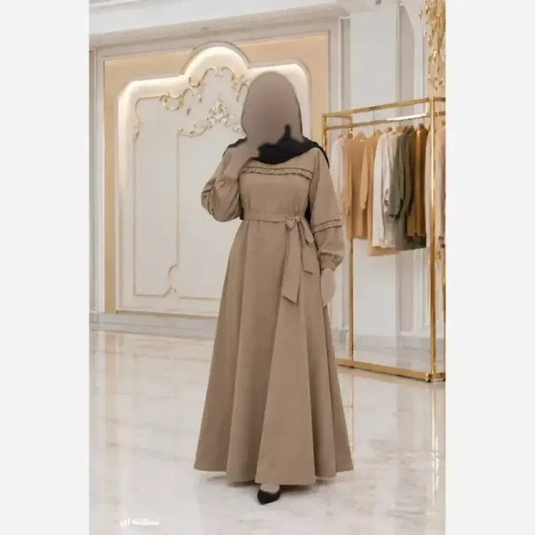 پیراهن بلند مخمل کبریتی ریز زنانه فری سایز تا 48 با کمربند و خرجکار کریستال مشکی