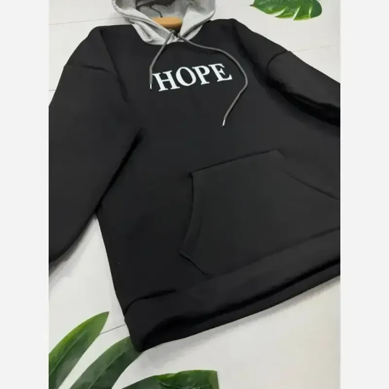 هودی زنانه دورس توکرکی طرح HOPE سایز فری مناسب 38 تا 48