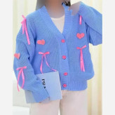 ژاکت بافت پینترستی قلبی درجه یک گرم بالا