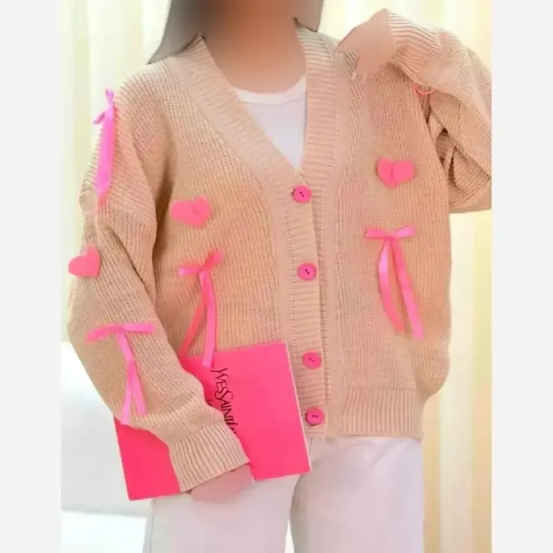 ژاکت بافت پینترستی قلبی درجه یک گرم بالا