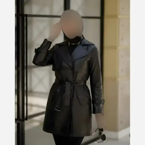پالتو چرم زنانه مدل اسو سایز 38 تا 46 رنگ مشکی قهوه ای عسلی