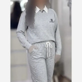 ست تیشرت و شلوار اسپرت سانای جنس ملانژ درجه یک فری سایز