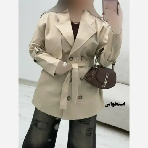 ترنج کت الینا کتان پاییزه واردتی ضخیم فری سایز