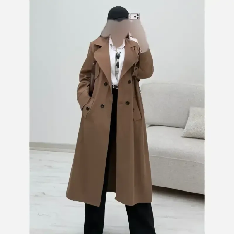 کت بلند پالیزان جنس کتان کجراه پاییزه فری سایز 38 تا 48
