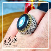 انگشتر حدید صینی مردانه نقره طرح رحمت